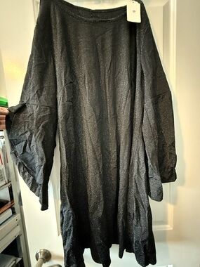 NWT Sparkle Black Long Sleeve Tunic Dress- XXL
